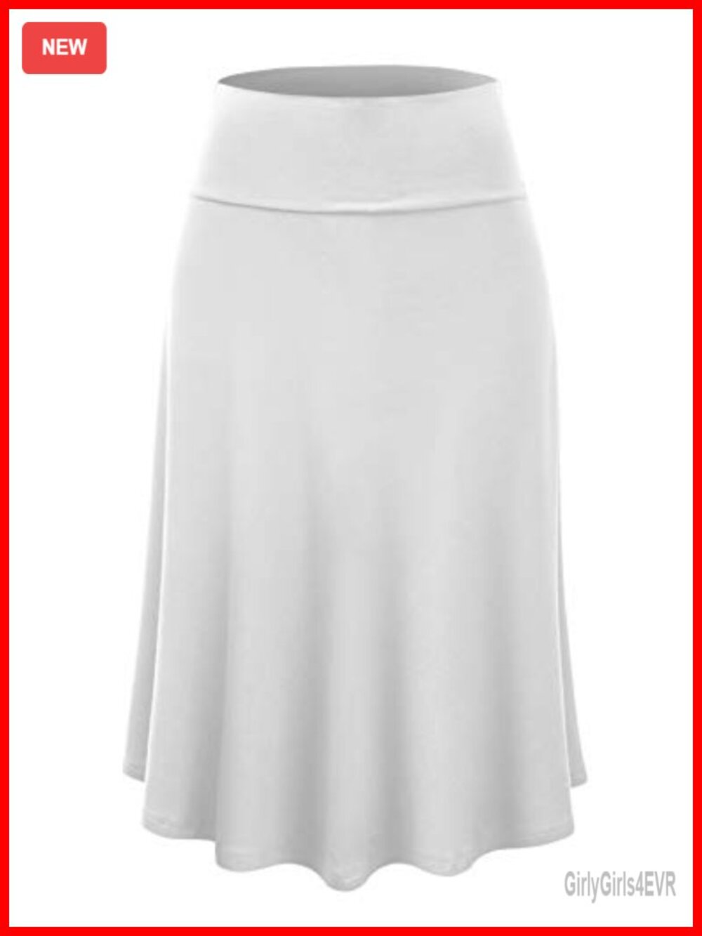 Women's Ombre Lightweight Flare Midi Pull On A-Line Skirt Rayon Spandex